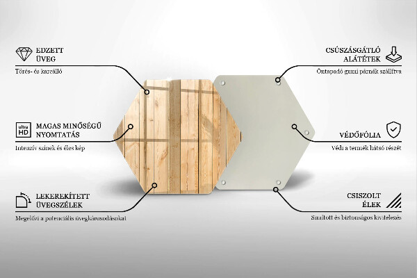 Skleněné krájecí prkénko Jemné dřevěné desky