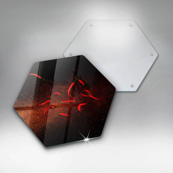 Skleněné krájecí prkénko Pálivé chilli papričky