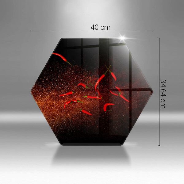 Skleněné krájecí prkénko Pálivé chilli papričky