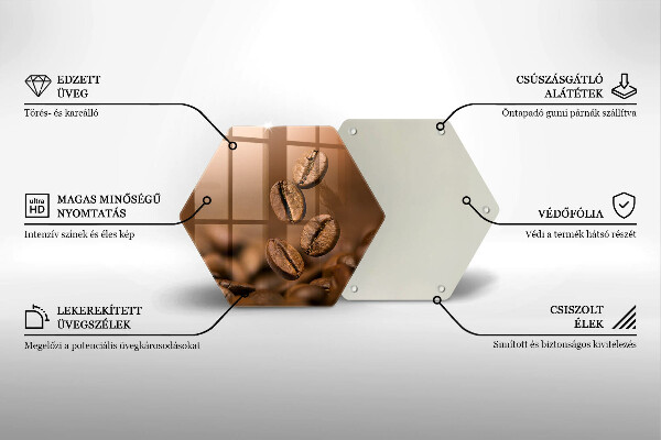 Skleněné krájecí prkénko Kávová zrna