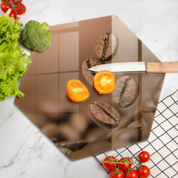 Skleněné krájecí prkénko Kávová zrna