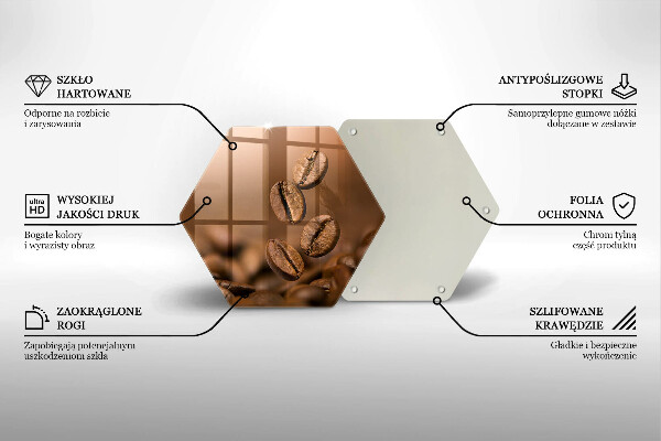 Skleněné krájecí prkénko Kávová zrna