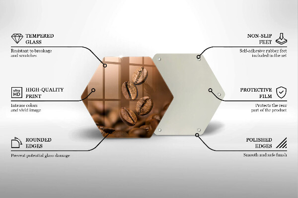 Skleněné krájecí prkénko Kávová zrna