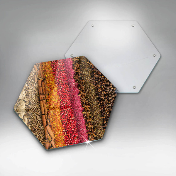 Skleněné krájecí prkénko Barevné koření