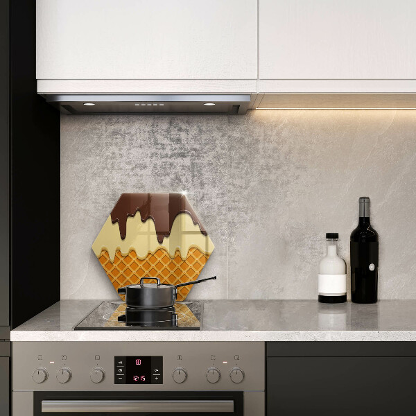 Skleněné krájecí prkénko Ilustrace kornoutu zmrzliny