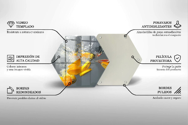 Skleněné krájecí prkénko Citrony ve vodě