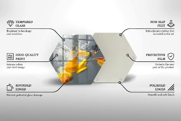 Skleněné krájecí prkénko Citrony ve vodě