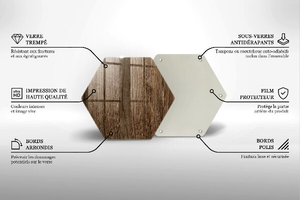 Skleněné krájecí prkénko Textura dřeva