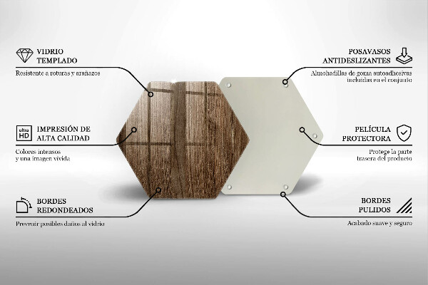 Skleněné krájecí prkénko Textura dřeva