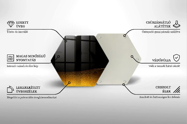Skleněná deska do kuchyně Sycené pivo