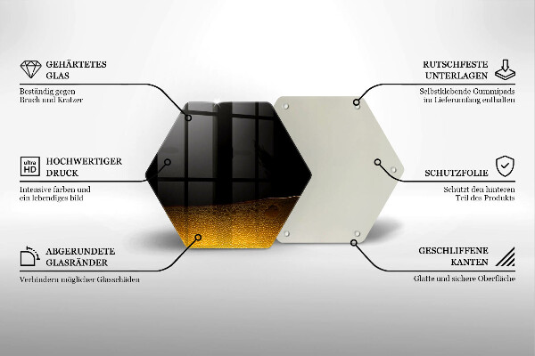 Skleněná deska do kuchyně Sycené pivo