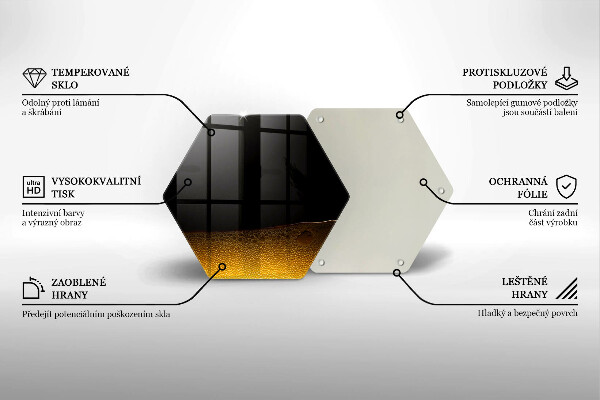 Skleněná deska do kuchyně Sycené pivo