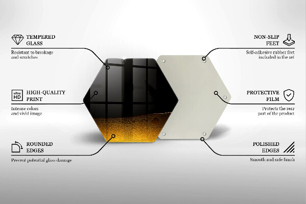 Skleněná deska do kuchyně Sycené pivo