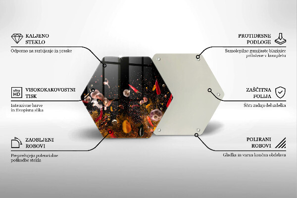 Skleněná deska do kuchyně Pálivé koření