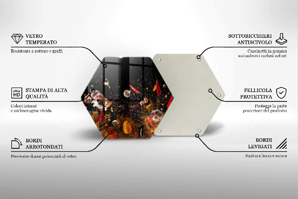 Skleněná deska do kuchyně Pálivé koření