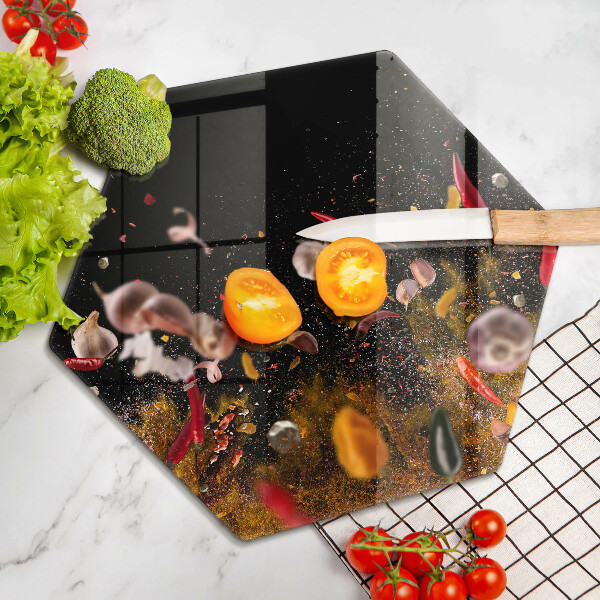 Skleněná deska do kuchyně Pálivé koření