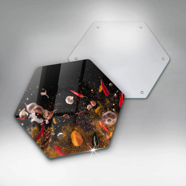 Skleněná deska do kuchyně Pálivé koření