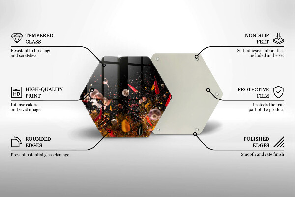 Skleněná deska do kuchyně Pálivé koření