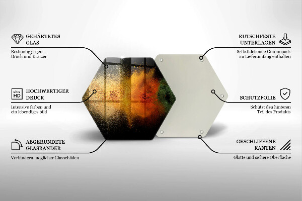 Skleněná deska do kuchyně Barevné koření