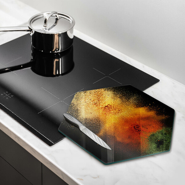 Skleněná deska do kuchyně Barevné koření