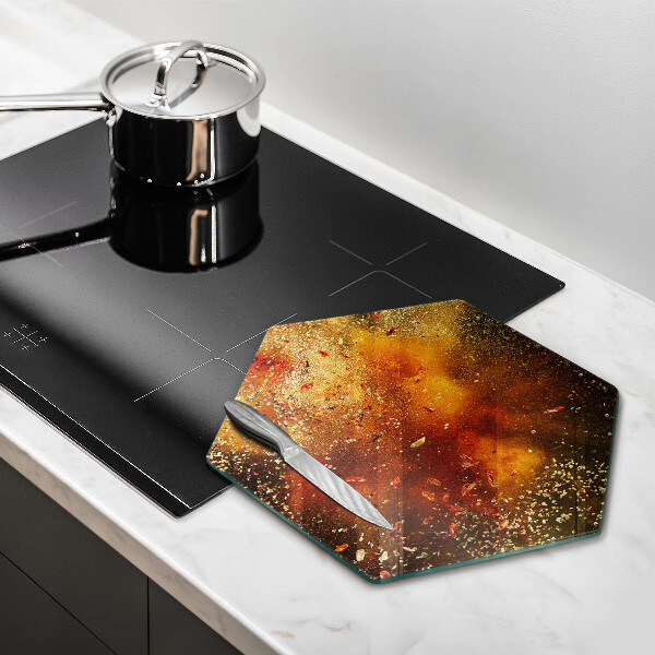 Skleněná deska do kuchyně Barevné koření