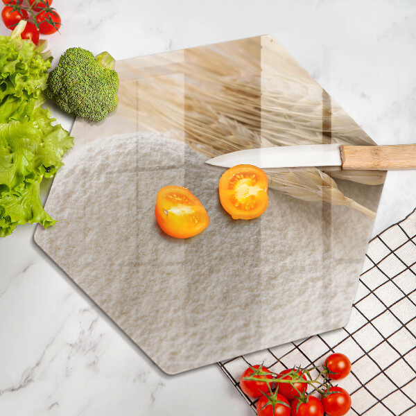 Skleněná deska do kuchyně Mouka a obilné klasy