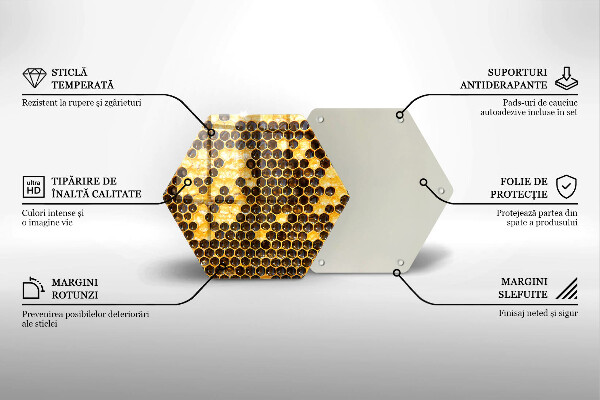 Skleněná deska do kuchyně Voštinový