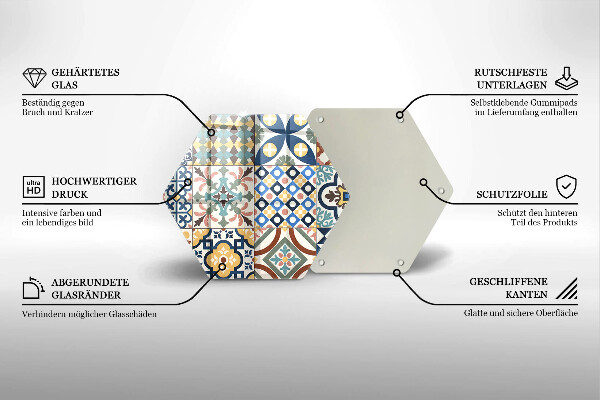 Skleněná deska do kuchyně Dekorativní dlaždice