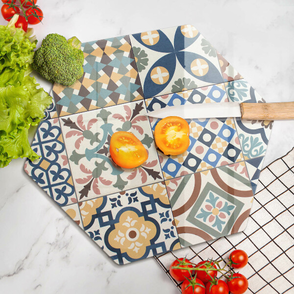 Skleněná deska do kuchyně Dekorativní dlaždice