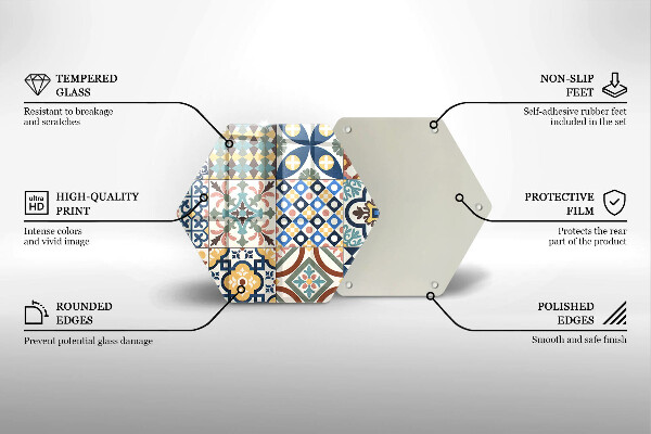 Skleněná deska do kuchyně Dekorativní dlaždice