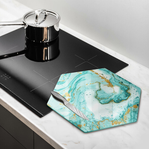 Skleněná deska do kuchyně Modrá abstrakce