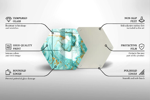 Skleněná deska do kuchyně Modrá abstrakce