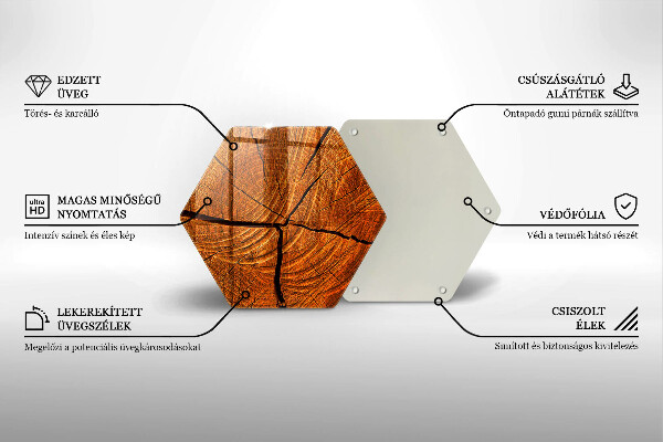 Skleněná deska do kuchyně Dřevěná konstrukce kmene