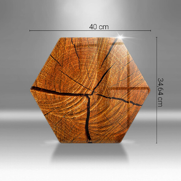 Skleněná deska do kuchyně Dřevěná konstrukce kmene