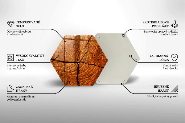 Skleněná deska do kuchyně Dřevěná konstrukce kmene