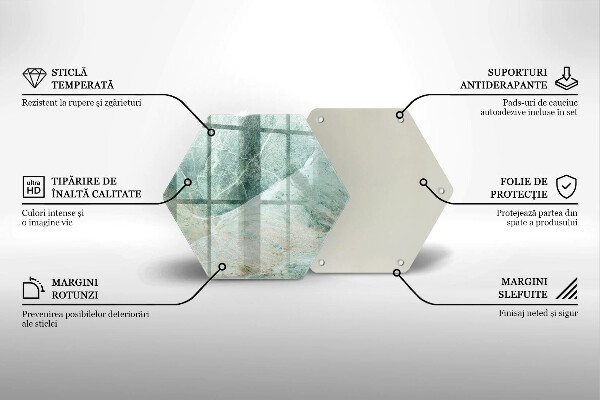 Skleněná deska do kuchyně Kamenná struktura