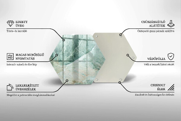 Skleněná deska do kuchyně Kamenná struktura