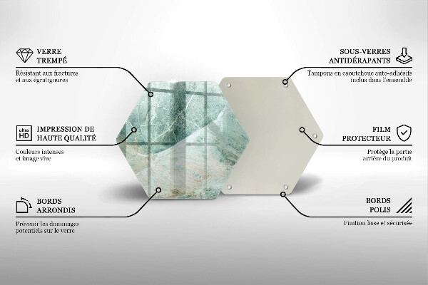 Skleněná deska do kuchyně Kamenná struktura