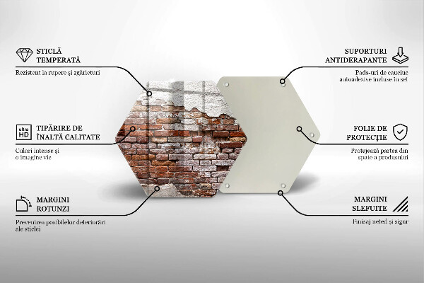 Skleněná deska do kuchyně Staré cihlové a betonové zdi
