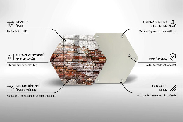 Skleněná deska do kuchyně Staré cihlové a betonové zdi