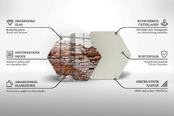 Skleněná deska do kuchyně Staré cihlové a betonové zdi