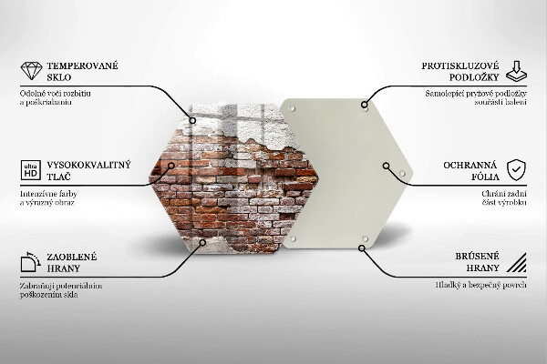 Skleněná deska do kuchyně Staré cihlové a betonové zdi