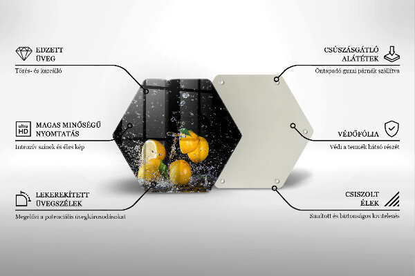 Skleněná deska do kuchyně Šťavnaté citronové ovoce