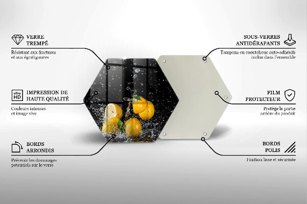 Skleněná deska do kuchyně Šťavnaté citronové ovoce