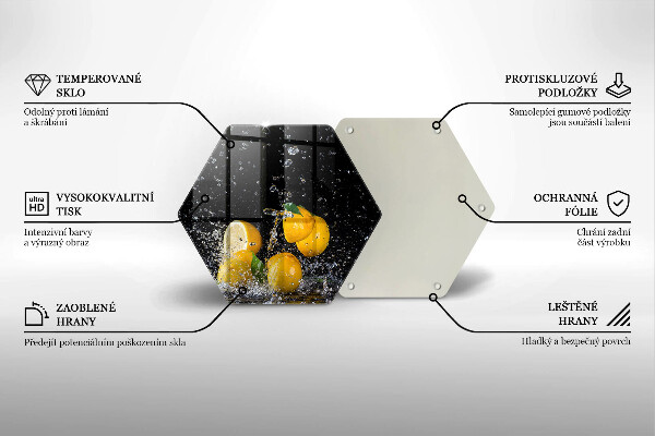 Skleněná deska do kuchyně Šťavnaté citronové ovoce