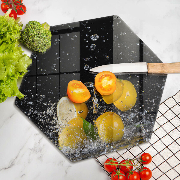 Skleněná deska do kuchyně Šťavnaté citronové ovoce