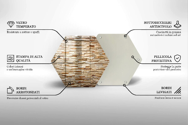 Skleněná deska do kuchyně Textura dekorativních kamenů