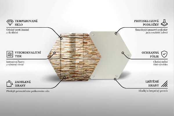 Skleněná deska do kuchyně Textura dekorativních kamenů
