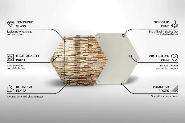 Skleněná deska do kuchyně Textura dekorativních kamenů