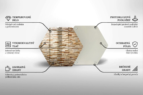Skleněná deska do kuchyně Textura dekorativních kamenů